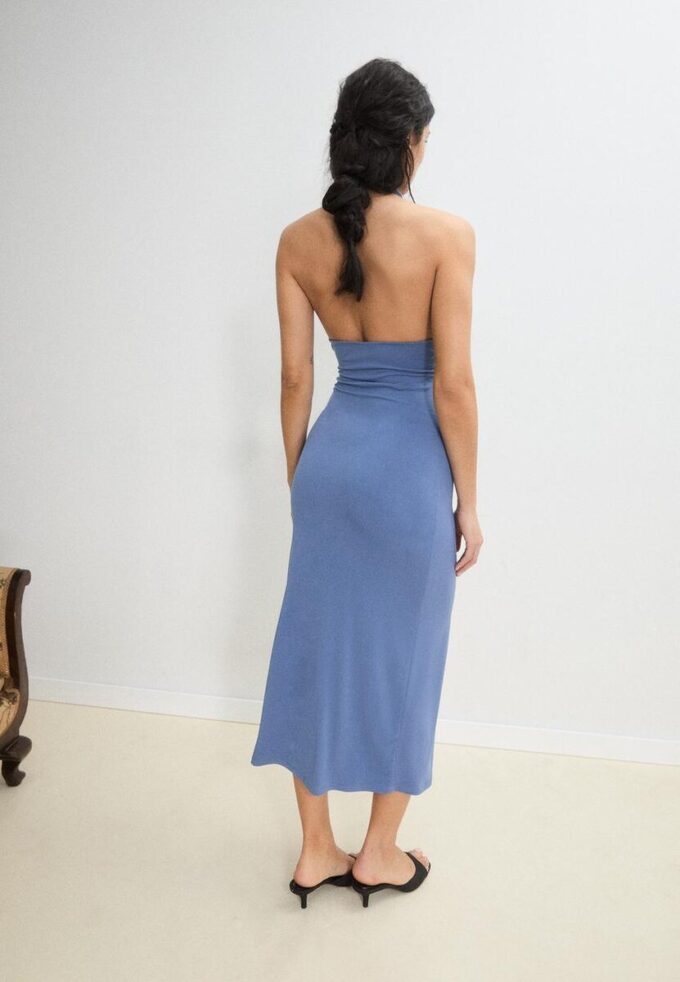 Rückenfreies Midi-Kleid mit Neckholder
