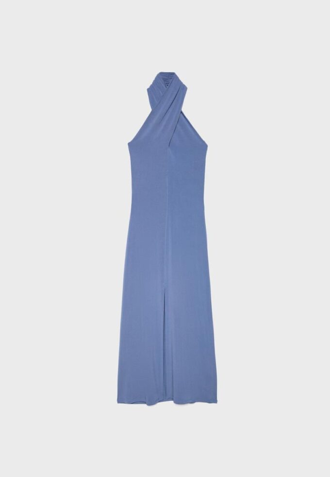 Rückenfreies Midi-Kleid mit Neckholder