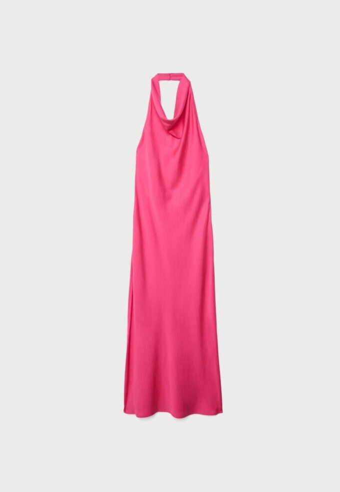 Rückenfreies Midi-Kleid mit Neckholder Rückenfreies Midi-Kleid mit Neckholder