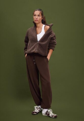 Reißverschlussjacke mit Kunstfellfutter