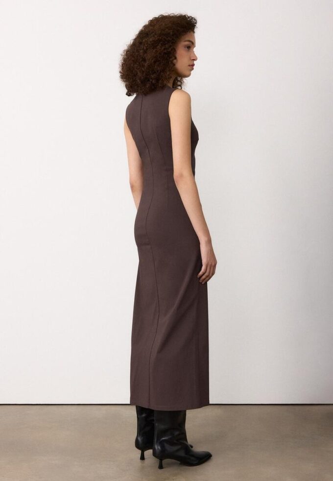 Ärmelloses Midi-Kleid aus Bengaline