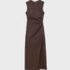 Ärmelloses Midi-Kleid aus Bengaline