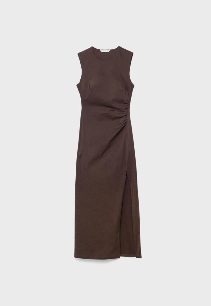 Ärmelloses Midi-Kleid aus Bengaline