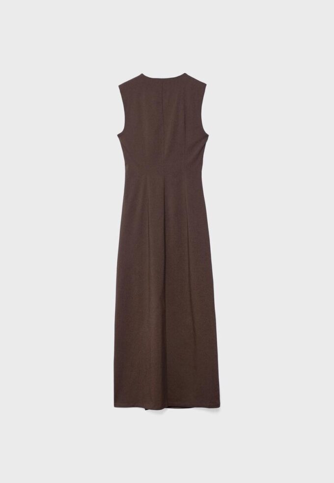 Ärmelloses Midi-Kleid aus Bengaline