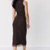 Ärmelloses Midikleid aus Tüll mit Polka-Dots Ärmelloses Midikleid aus Tüll mit Polka-Dots