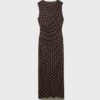 Ärmelloses Midikleid aus Tüll mit Polka-Dots Ärmelloses Midikleid aus Tüll mit Polka-Dots