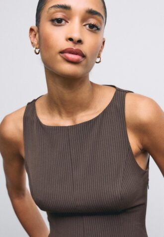Ärmelloses Peplum-Oberteil