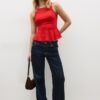 Ärmelloses Peplum-Oberteil