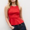 Ärmelloses Peplum-Oberteil