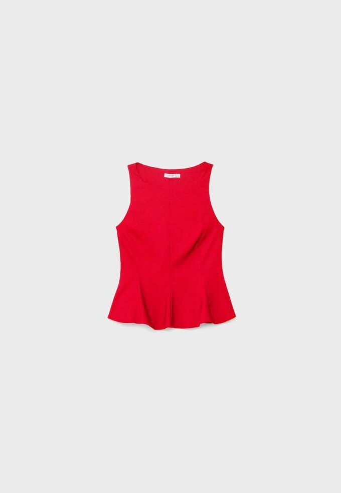 Ärmelloses Peplum-Oberteil