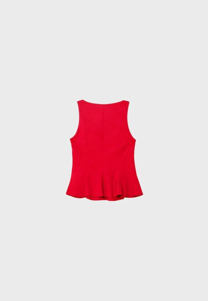 Ärmelloses Peplum-Oberteil