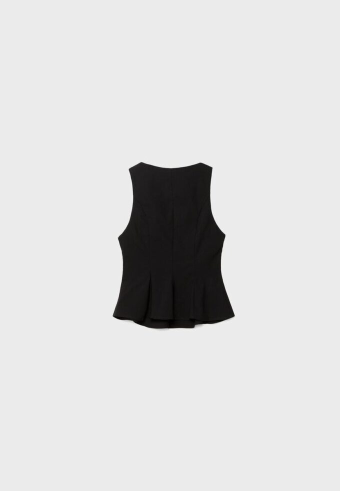 Ärmelloses Peplum-Oberteil Ärmelloses Peplum-Oberteil
