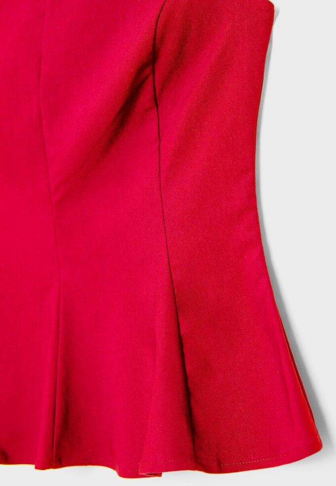 Ärmelloses Peplum-Oberteil
