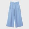Rustikale Hose mit Wide Leg und verstellbaren Knöpfen