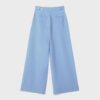 Rustikale Hose mit Wide Leg und verstellbaren Knöpfen