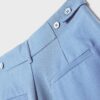 Rustikale Hose mit Wide Leg und verstellbaren Knöpfen