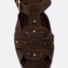 Sandalen aus Leder mit Nieten