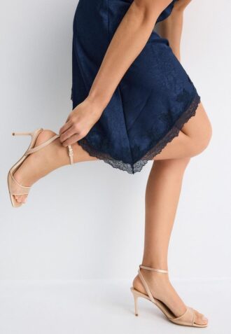 Sandalen mit Mesh-Stilettoabsatz