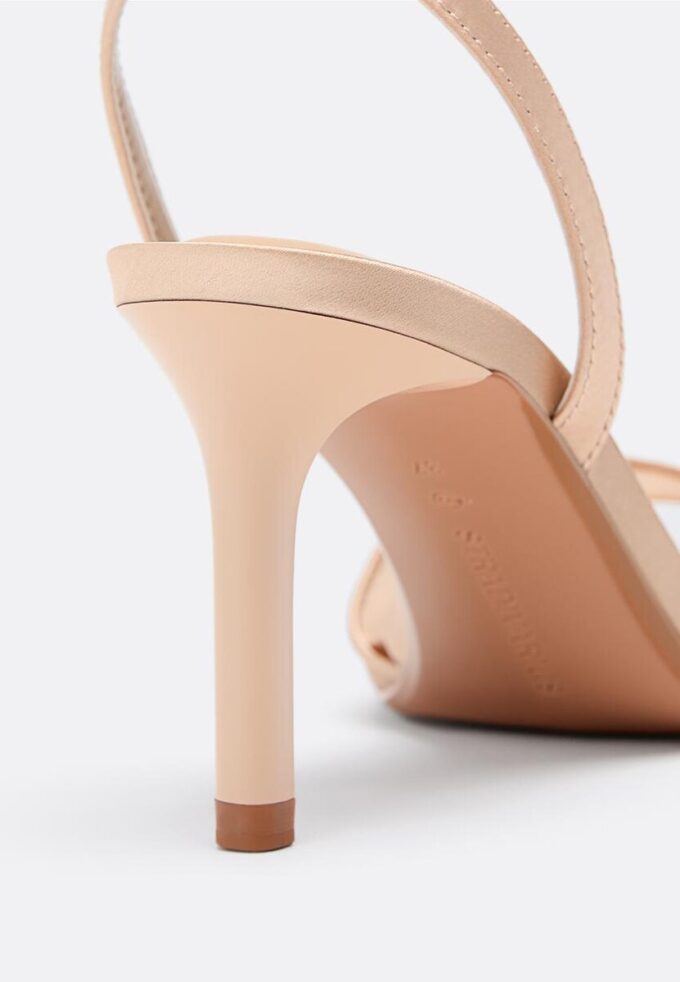 Sandalen mit Mesh-Stilettoabsatz