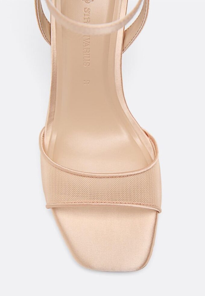 Sandalen mit Mesh-Stilettoabsatz
