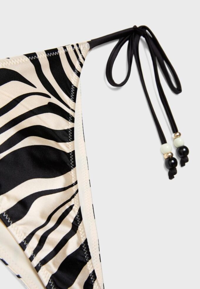 Satin-Bikinihose mit Print Satin-Bikinihose mit Print