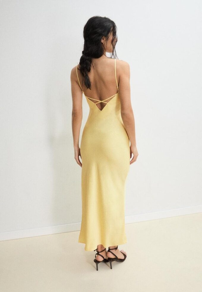 Satin-Midi-Kleid