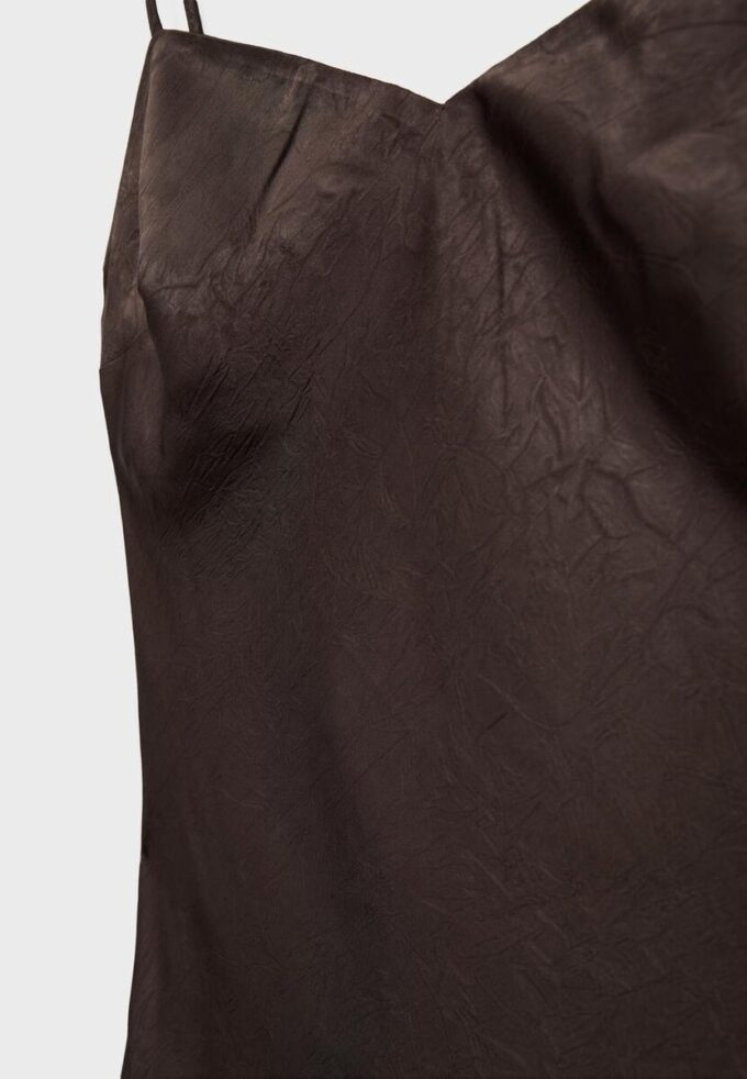 Satin-Midi-Kleid