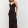 Satin-Trägerkleid