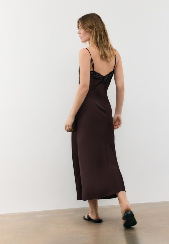 Satin-Trägerkleid