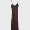 Satin-Trägerkleid
