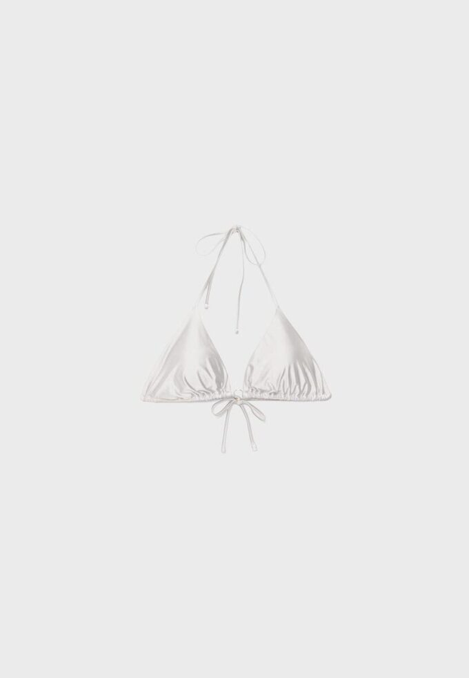 Satin-Triangel-Bikini-Oberteil