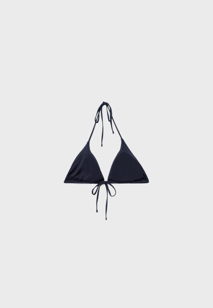 Schimmerndes Triangel-Bikini-Oberteil