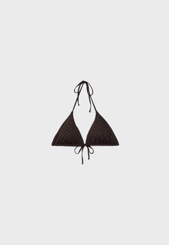 Schimmerndes Triangel-Bikini-Oberteil Schimmerndes Triangel-Bikini-Oberteil