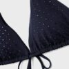 Schimmerndes Triangel-Bikini-Oberteil