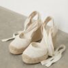 Schnürbare Jute-Plateau-Keilschuhe Schnürbare Jute-Plateau-Keilschuhe