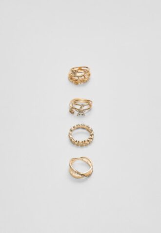 Set mit 9 Schmetterlings- und Strassringen
