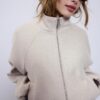 Soft Touch-Bomberjacke im Ballon-Stil
