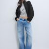 Soft Touch-Bomberjacke im Ballon-Stil Soft Touch-Bomberjacke im Ballon-Stil