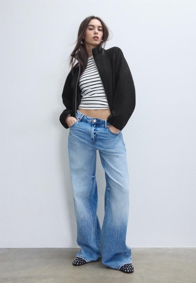Soft Touch-Bomberjacke im Ballon-Stil Soft Touch-Bomberjacke im Ballon-Stil