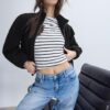 Soft Touch-Bomberjacke im Ballon-Stil Soft Touch-Bomberjacke im Ballon-Stil