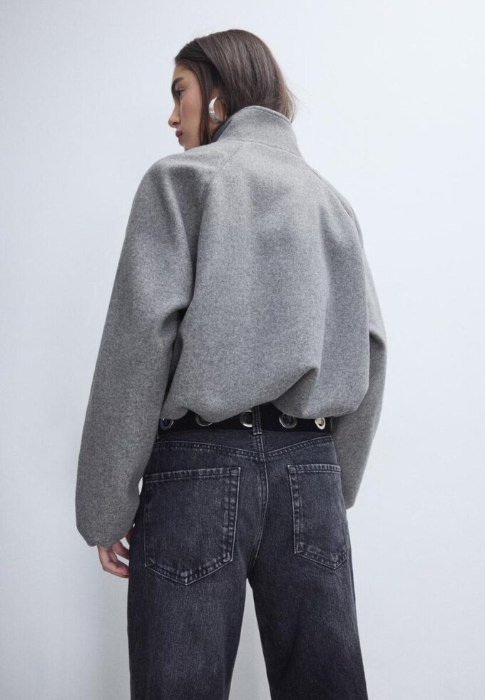 Soft Touch-Bomberjacke im Ballon-Stil Soft Touch-Bomberjacke im Ballon-Stil