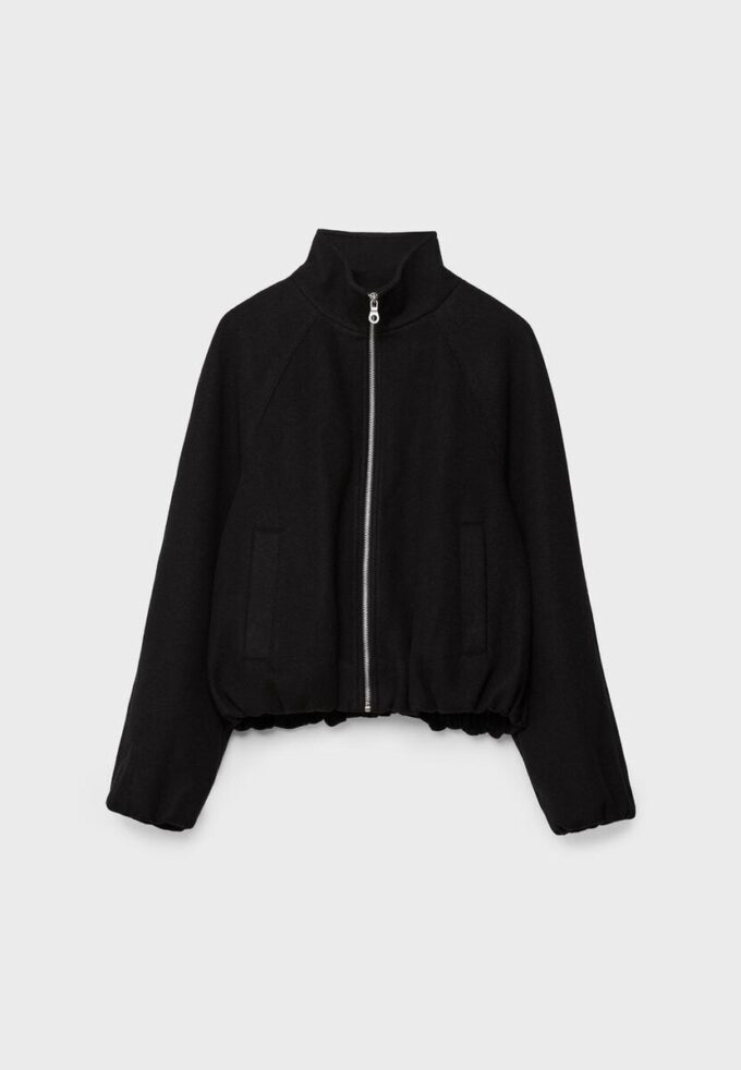 Soft Touch-Bomberjacke im Ballon-Stil Soft Touch-Bomberjacke im Ballon-Stil