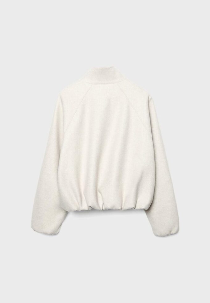 Soft Touch-Bomberjacke im Ballon-Stil