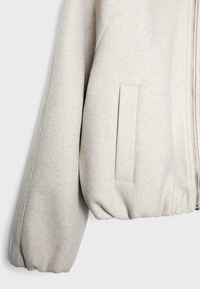 Soft Touch-Bomberjacke im Ballon-Stil