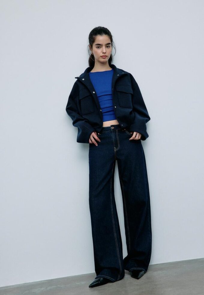 Soft Touch-Bomberjacke mit Taschen Soft Touch-Bomberjacke mit Taschen