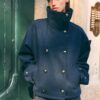 Soft Touch-Jacke mit Überkreuzverschluss und hohem Kragen Soft Touch-Jacke mit Überkreuzverschluss und hohem Kragen