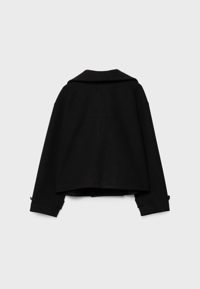 Soft Touch-Jacke mit Überkreuzverschluss und hohem Kragen Soft Touch-Jacke mit Überkreuzverschluss und hohem Kragen