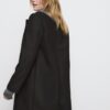 Soft Touch-Midi-Mantel mit Knopfleiste