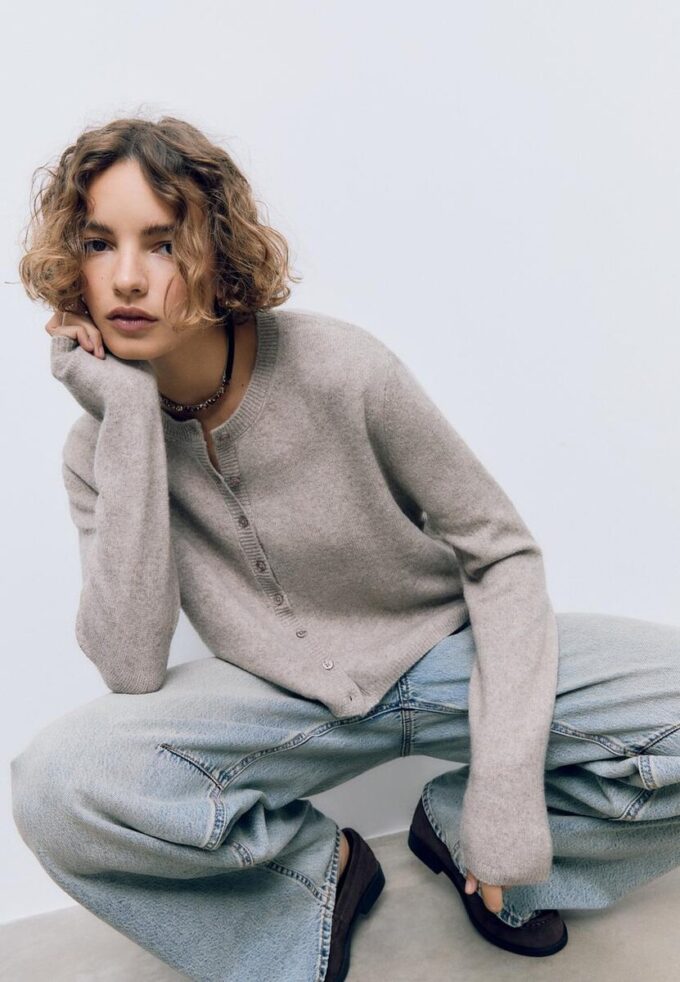 Soft Touch-Strickjacke mit Knöpfen Soft Touch-Strickjacke mit Knöpfen