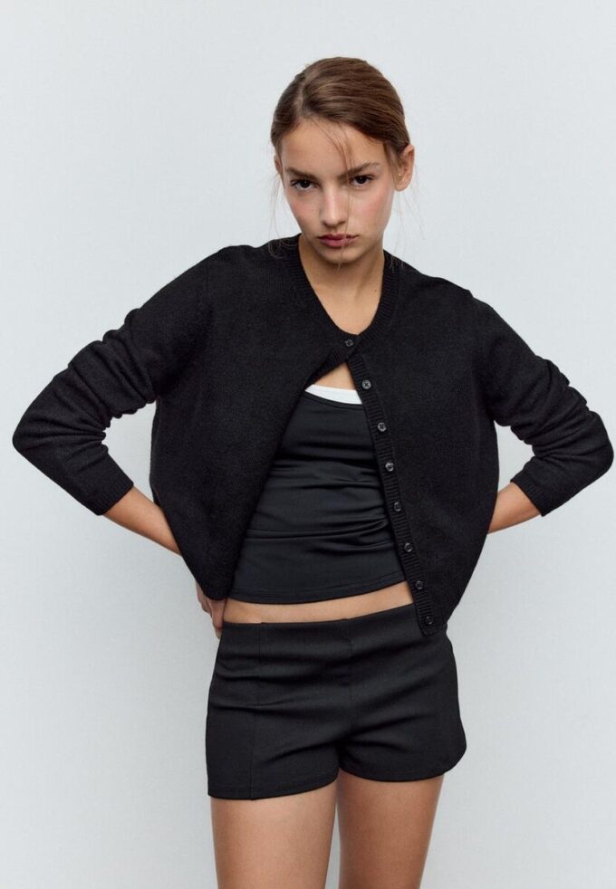 Soft Touch-Strickjacke mit Knöpfen Soft Touch-Strickjacke mit Knöpfen
